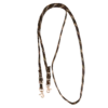 Classic Equine Black And Tan Hand Braided Roping Rein