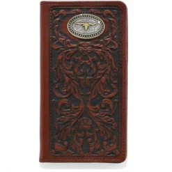 Leather Rodeo Texas Heritage Concho Brown Wallet