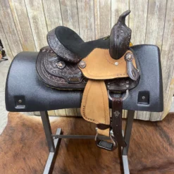 Shiloh Youth Dark Oil Hard 10 Inch Saddle -Heydudes Cowboy Shop side 3e6aa601 4b54 4cef a28b 854e604b7306