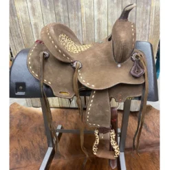 Double T 13 Inch Cheetah Roughout Saddle -Heydudes Cowboy Shop side 83aa1c69 ce05 414f 8157 2414de8c55e7