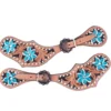 Shiloh Turquoise Flower Spur Straps