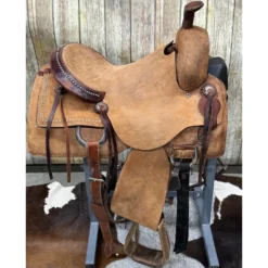 Used 16 Inch Pines Ranch Cutter Saddle -Heydudes Cowboy Shop used254sidea
